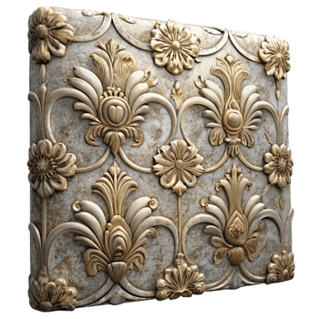 serene traditional Antique Wallpaper Texture Isolated with Floral Pattern high quality png