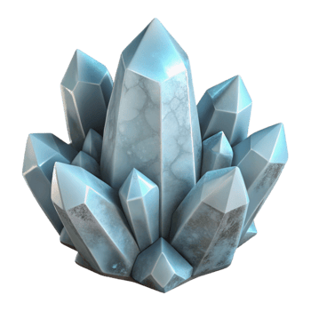 extraordinary vintage Arctic Crystal Cluster Isolated White Background png