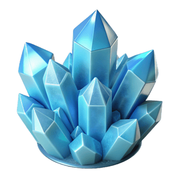 stunning rustic Arctic Crystal Cluster Transparent Background Low Angle View high resolution png