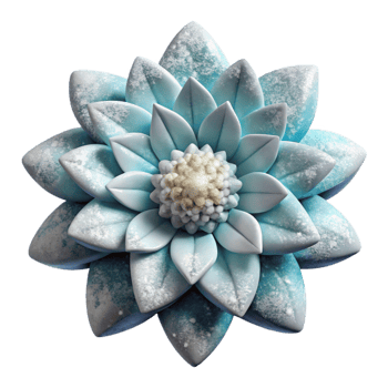 extraordinary artistic Arctic Flower Close Up Cutout Snowy Setting detailed png