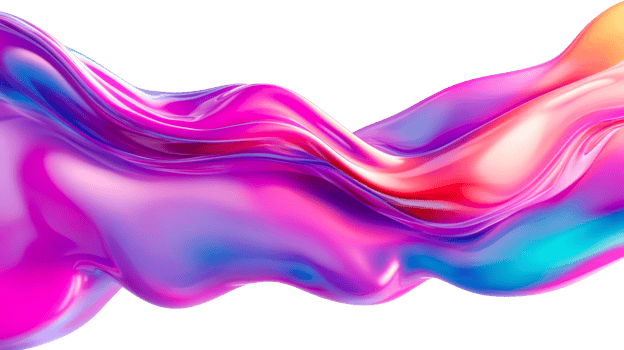 Abstract colorful wave of fluid, dynamic silk design, cut out transparent png