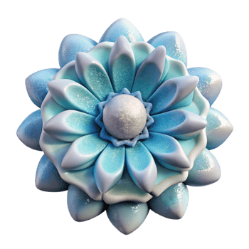 impressive vintage Arctic Flower Cutout Top View on Transparent Background exclusive png