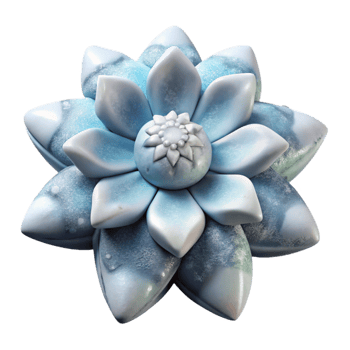 serene modern Arctic Flower Cutout on Transparent Background original png