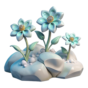 wonderful modern Arctic Flowers in Snow Cutout Transparent exclusive png