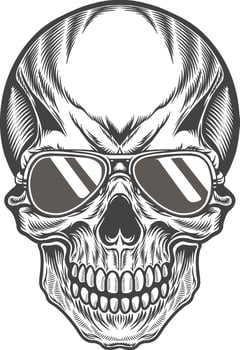 Skull with sunglasses price 1, 000, 000 vector