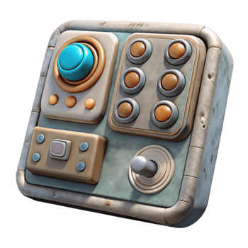 elegant modern Artificial Gravity Control Panel Isolated authentic png