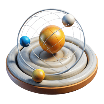 dramatic rustic Artificial Gravity Field Diagram Isolated detailed png