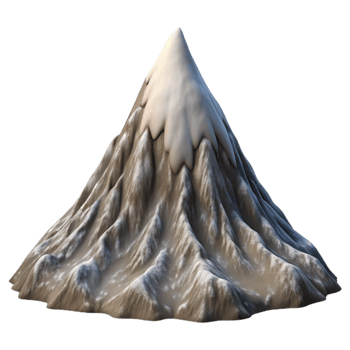 beautiful modern Ascending Mountain Peak Cutout with Detailed Ridges authentic png
