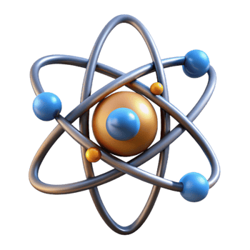 extraordinary creative Atomic Structure Nucleus Electrons Transparent Background detailed png
