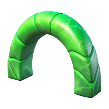 wonderful modern Aurora Arch Isolated Vibrant Green Light professional png