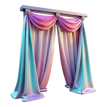 impressive artistic Aurora Curtains Isolated Transparent Background Dreamlike Colors authentic png