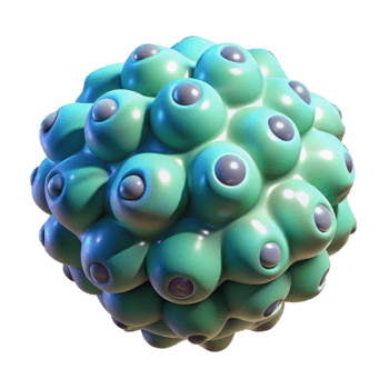 impressive abstract Bioluminescent Barnacle Isolated with Clustered Form genuine png