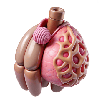 impressive rustic Bio Printed Organ Isolated Anatomical Structure Transparent Background exclusive png