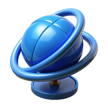 vibrant traditional Blue Gyroscope Balancing Perfectly Cutout original png