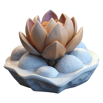 serene creative Boreal Blossom Side View Cutout Snowy Landscape professional png