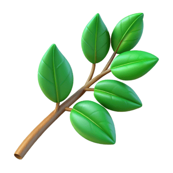 vibrant creative Branch with Green Leaves Transparent Background exclusive png