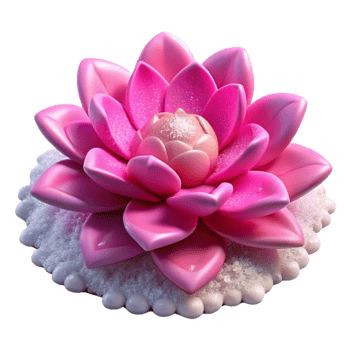 stunning classic Bright Pink Arctic Flower in Snow Isolated high quality png