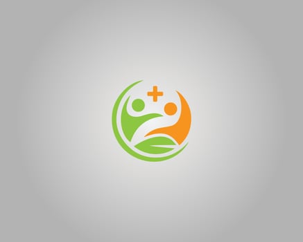 Healthy Lifestyle and Wellness Logo Design Template. vector