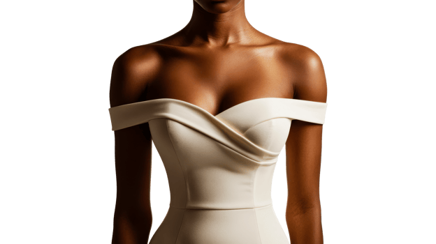 Off shoulder dress body, bare skin, fashion, style, cutout transparent png
