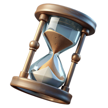 magnificent modern Broken Hourglass Isolated on Transparent Background authentic png