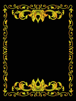 Golden Ornamental Frame for Wedding Invitations vector