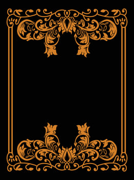 Baroque Style Gold Frame with Elegant Details vector