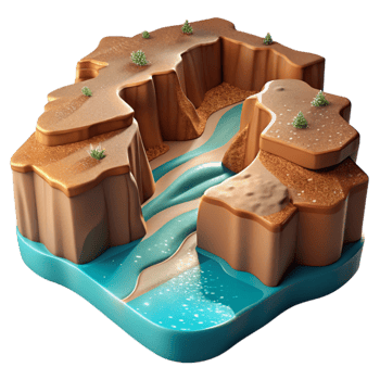 impressive rustic Canyon Landscape Isolated Desert Terrain Cutout Element exclusive png