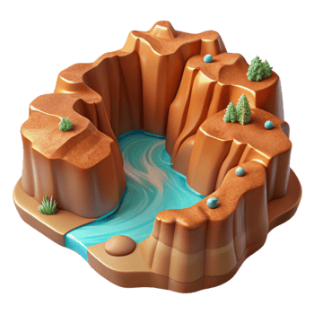 wonderful traditional Canyon Landscape Isolated Desert Terrain Cutout Element exclusive png