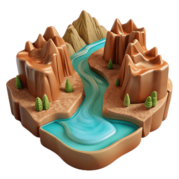 extraordinary traditional Canyon Landscape Isolated Desert Terrain Cutout Element genuine png