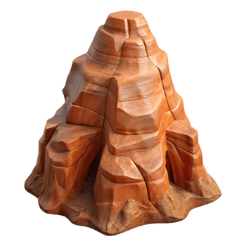 impressive contemporary Canyon Rock Spire Cutout with Transparent Background png
