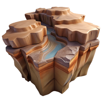 dramatic traditional Canyon Shadows Isolated Glimmering Gorge Transparent Background professional png