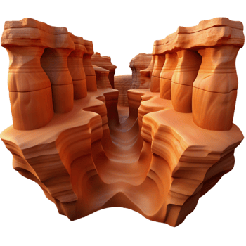 dramatic classic Canyon Silhouette Transparent Background Dramatic Lighting high quality png