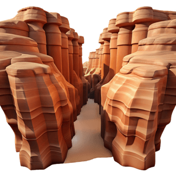 stunning abstract Canyon Silhouette Transparent Background Dramatic Lighting professional png