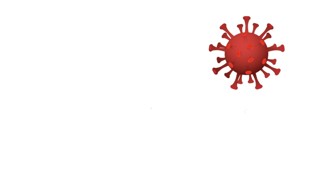 Virus, microscopic virus red. transparent background. Copy space. png