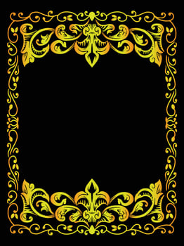 Antique Swirl Frame Design with Retro Aesthetic vector