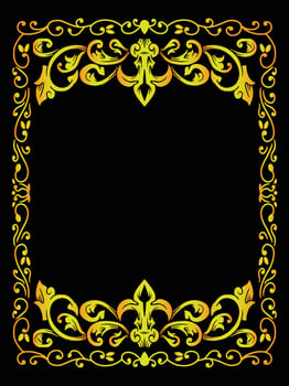 Intricate Filigree Frame for Royal Themed Projects vector