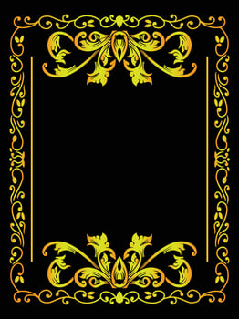 Decorative Swirl Frame for Posters and Invitations vector