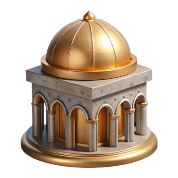 magnificent traditional Celestial Palace Cutout Golden Dome Architecture professional png