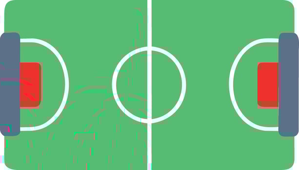 Flat Illustration of a Basketball Court with Key Areas Highlighted vector