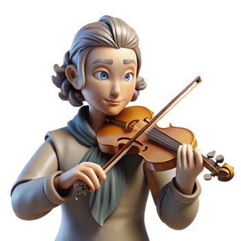 stunning abstract Celestial Violinist Isolated Element Dramatic Lighting professional png