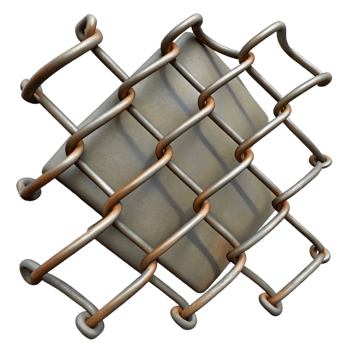 beautiful abstract Chain Link Fence Metal Texture Isolated Element png