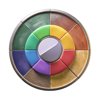 impressive traditional Circular Spectral Chart with Gradient Colors Isolated high resolution png