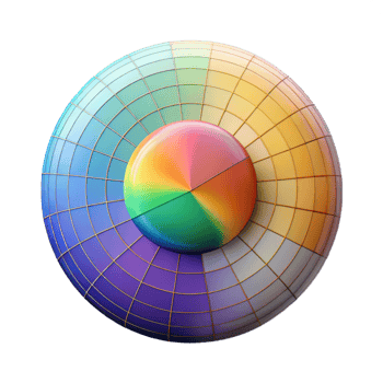 impressive classic Circular Spectral Graph Isolated with Grid Overlay png