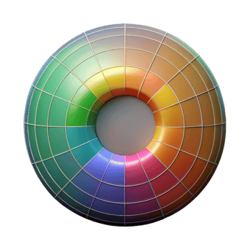 vibrant classic Circular Spectral Graph Isolated with Grid Overlay exclusive png