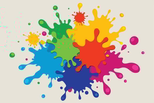 Colorful Paint Splatter Design for Creative Projects vector
