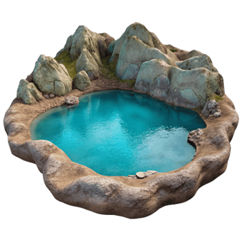 vibrant modern Clear Lake Waters Isolated genuine png