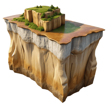 wonderful artistic Coastal Cliff Cutout Dramatic Perspective Isolated Element detailed png