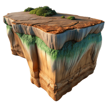impressive classic Coastal Cliff Transparent Background Dramatic Lighting Isolated high resolution png
