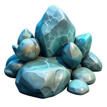 vibrant creative Coastal Rocks Transparent Background Dramatic Lighting Effects professional png