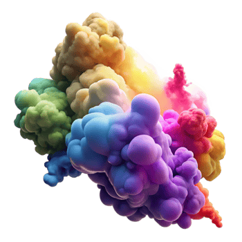 impressive artistic Colorful Smoke Trails Cutout Collection with Various Hues high quality png